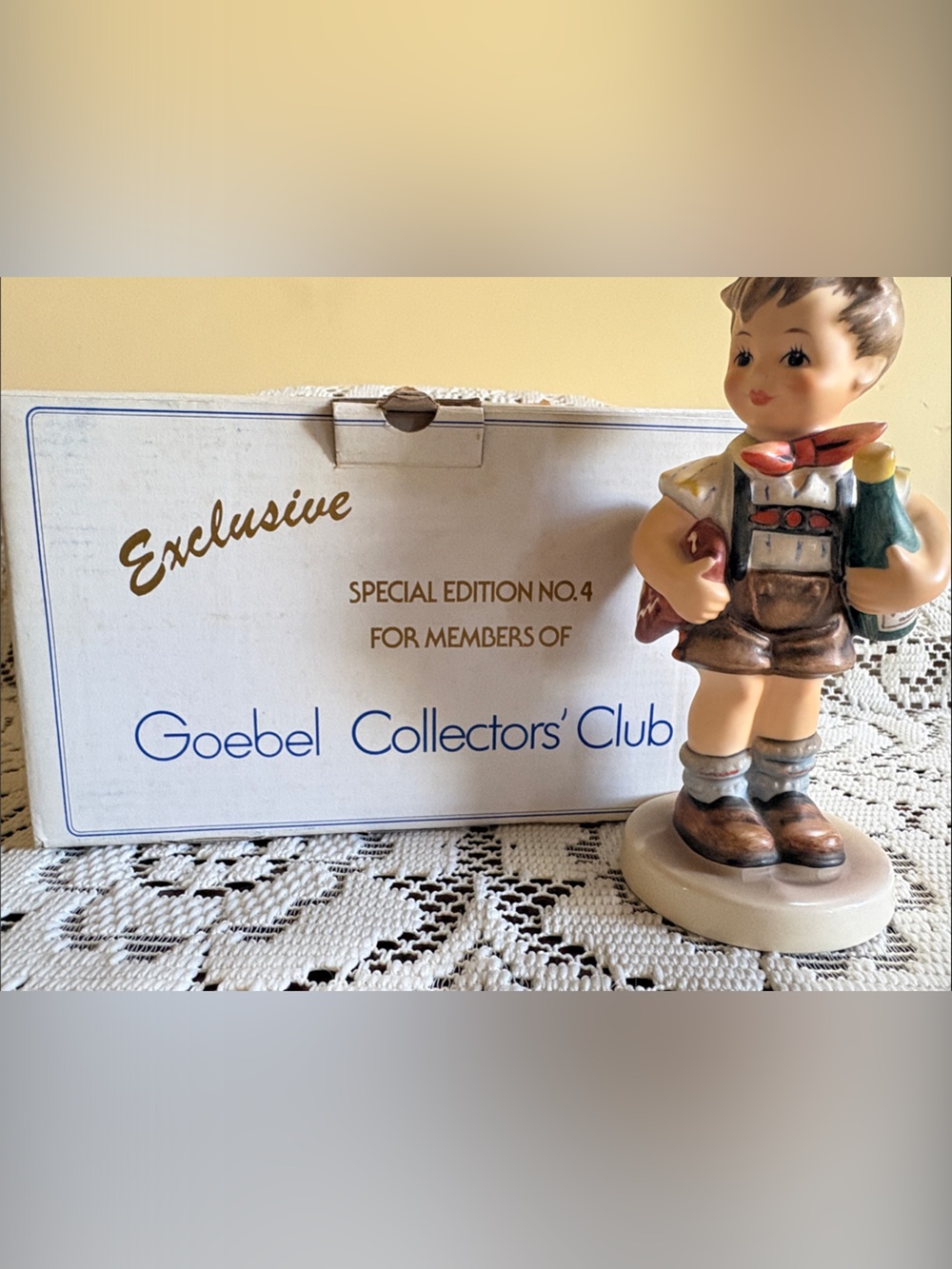 Vintage Hummel Boy Figurine with Box. — Special Edition No 4 — for Collectors